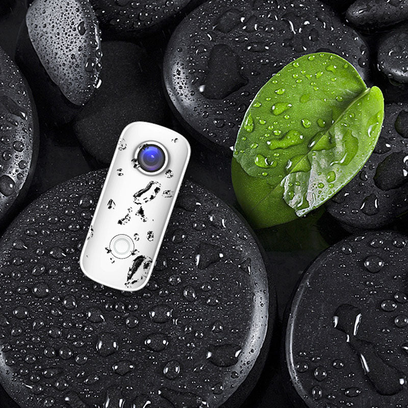 Action camera diving under the camera