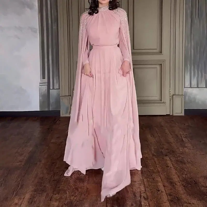 Abaya, Middle Eastern Hot Drilling Robe Evening Gown, Muslim Women's Long Robes,  Saudi Arabia Caftan Islam Clothes for Muslim