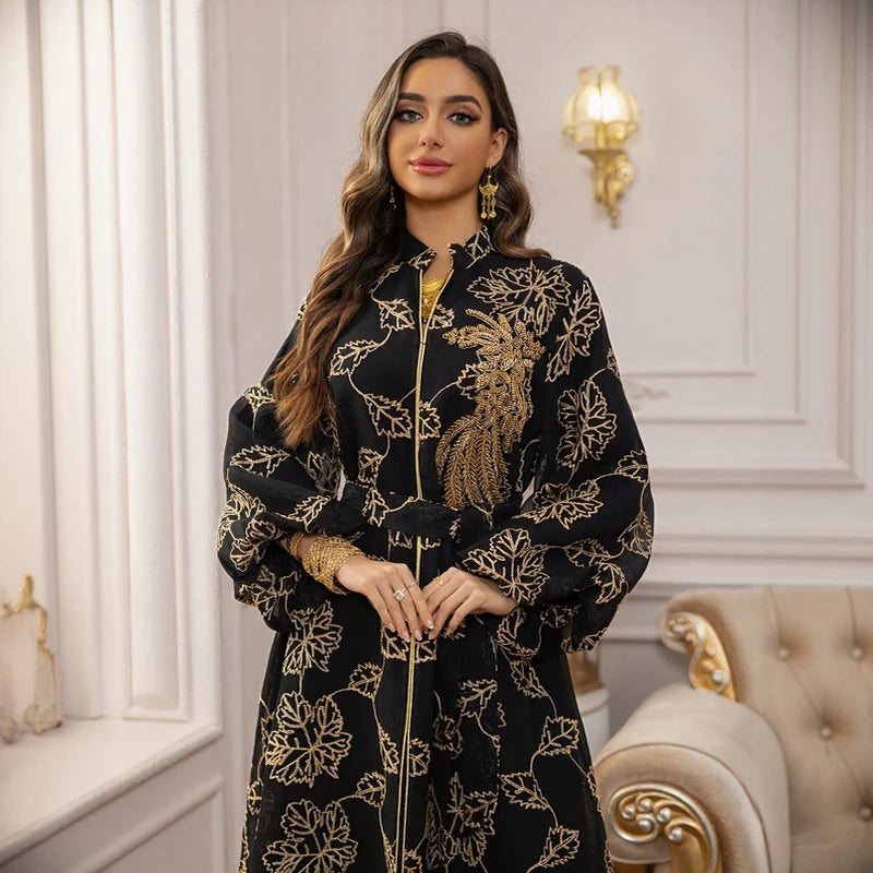 Muslim Women Hijab Dress Set Ramadan Jilbab Prayer Garment Abaya Long Khimar Arab Gown Abayas Sets Islamic Clothes Robe