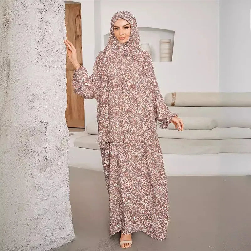 New Women's Muslim Prayer Abaya Dress Long Islamic Full Cover Prayer Gown Modest Prayer Outfit for Ramadan Eid Mosque