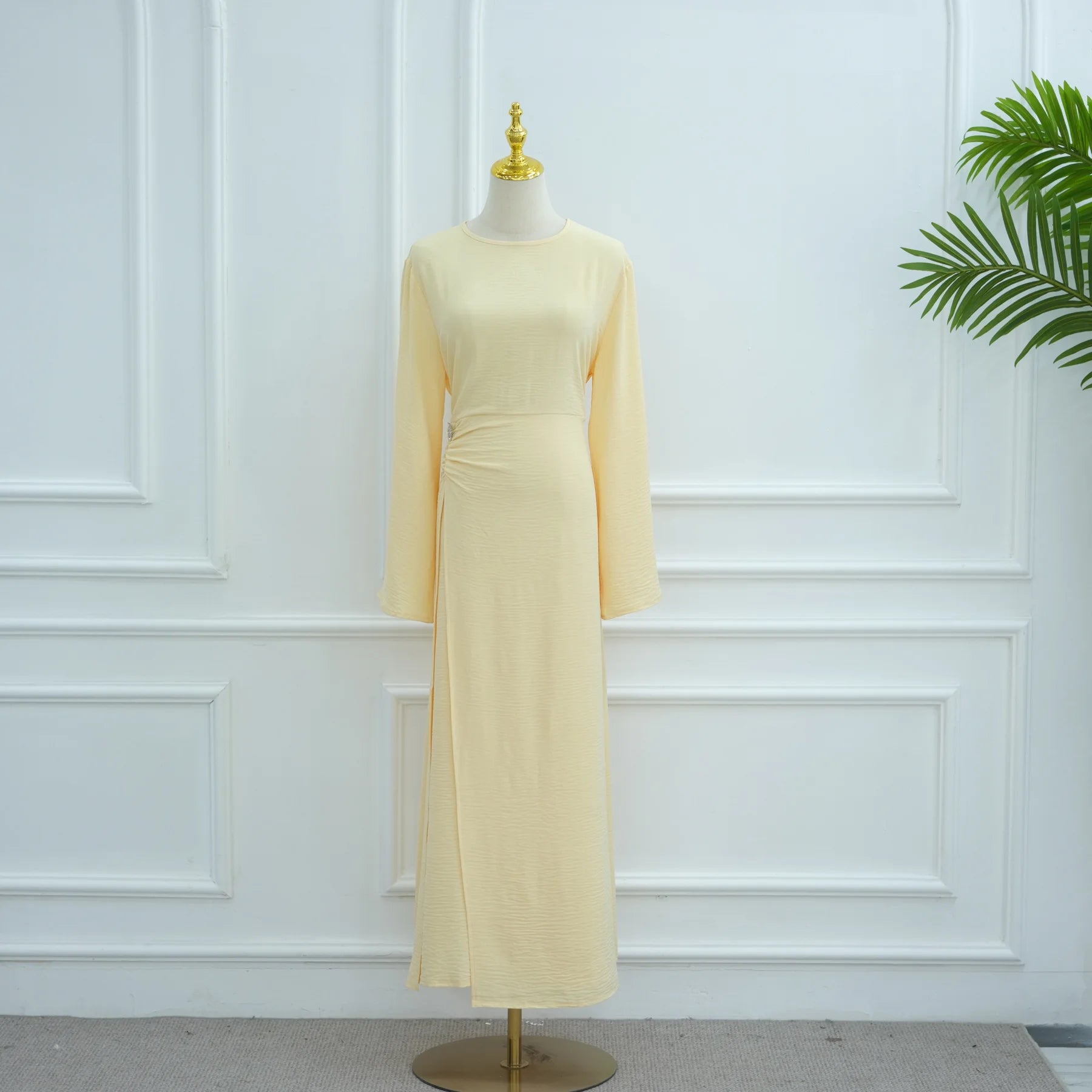 Arabic Women Modest Muslim Dress Eid Dubai Plain Abaya Islamic Party Outfit 2025 Middle Eastern Holiday Clothing New Turkey Robe