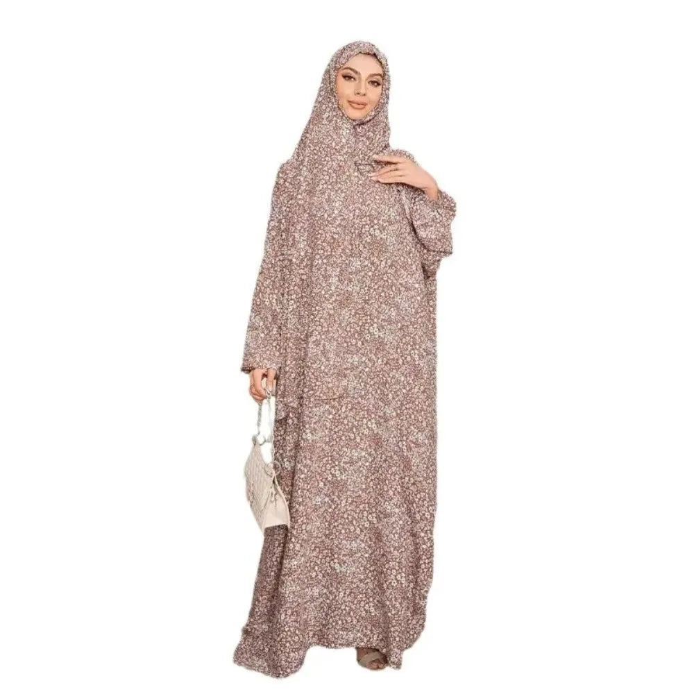 New Women's Muslim Prayer Abaya Dress Long Islamic Full Cover Prayer Gown Modest Prayer Outfit for Ramadan Eid Mosque