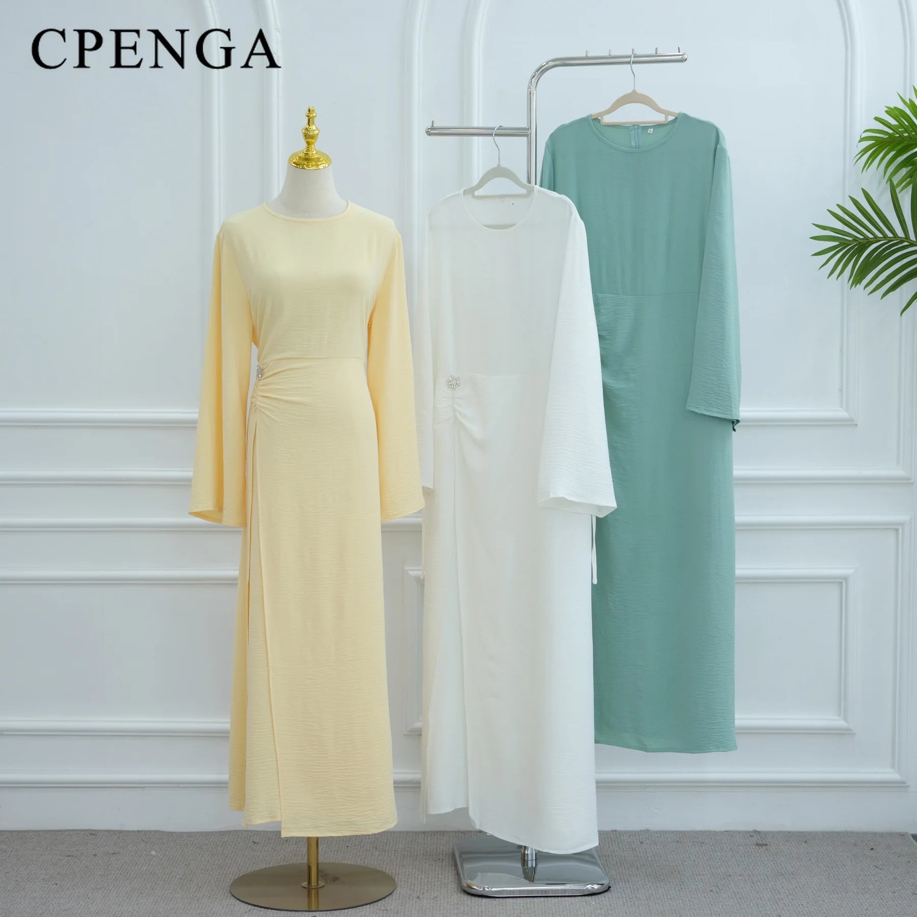 Arabic Women Modest Muslim Dress Eid Dubai Plain Abaya Islamic Party Outfit 2025 Middle Eastern Holiday Clothing New Turkey Robe