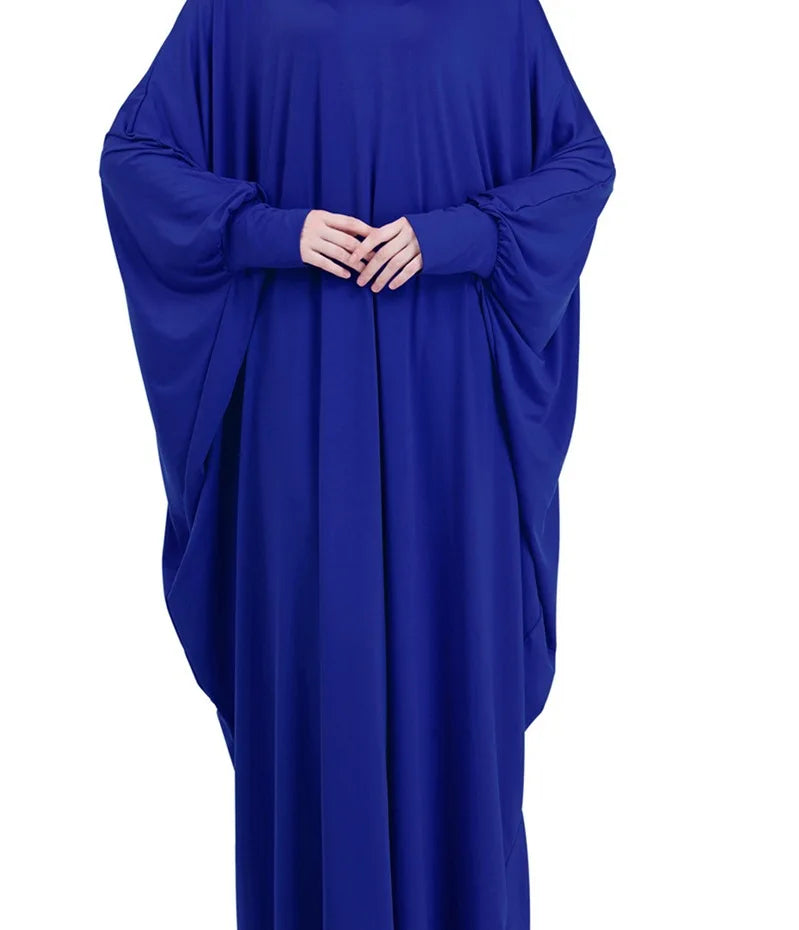 Muslim Hijab Abaya for Women Bat Sleeve Hooded Modest Prayer Dress Ladies Jilbabs Kaftan Dubai Saudi Robe Turkish Islam Clothing
