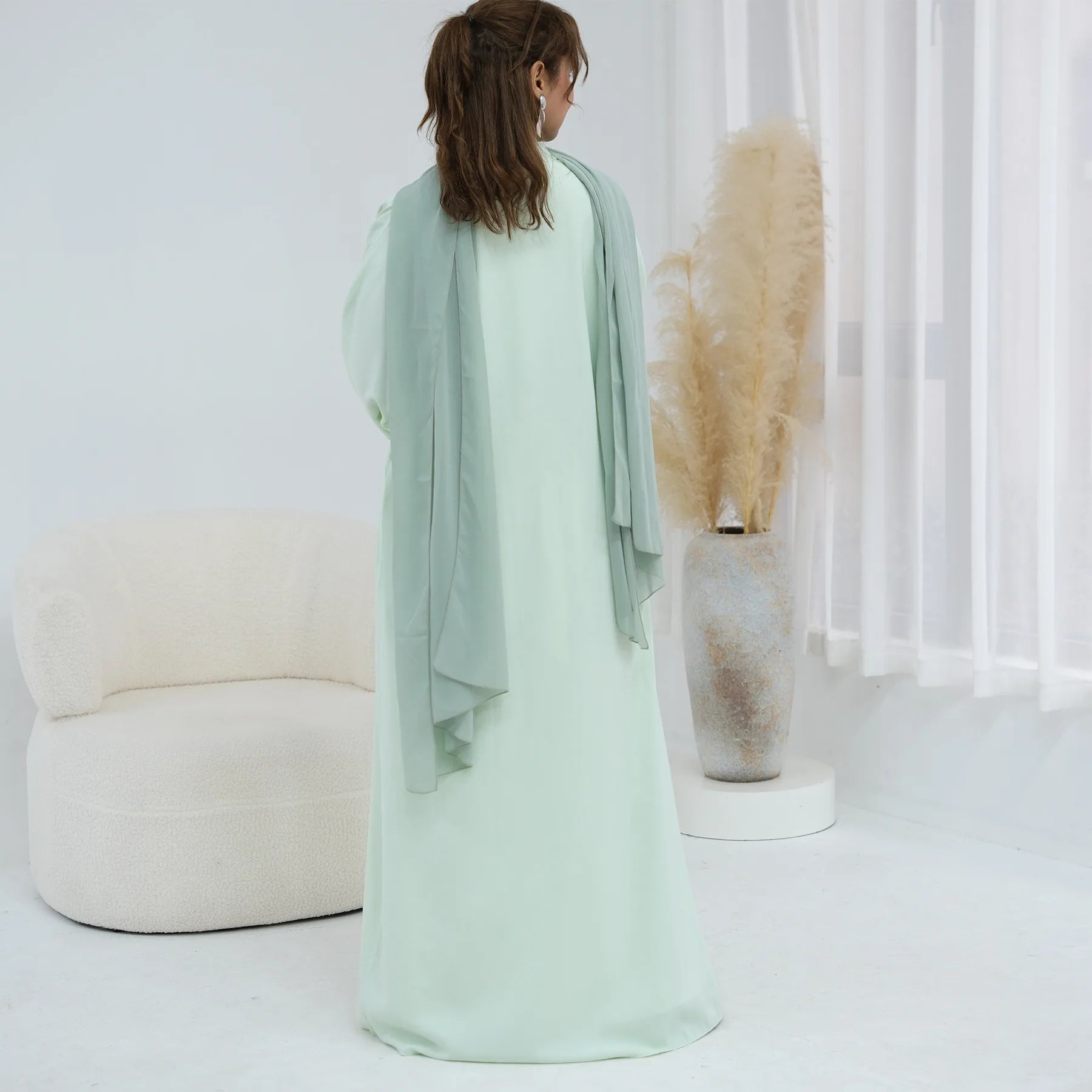 Eid Women Abaya Cardigan Love Heart Embroidery Open Dress Muslim Jalabiya Ramadan Party Caftan Arab Long Robe Morocco Kaftan