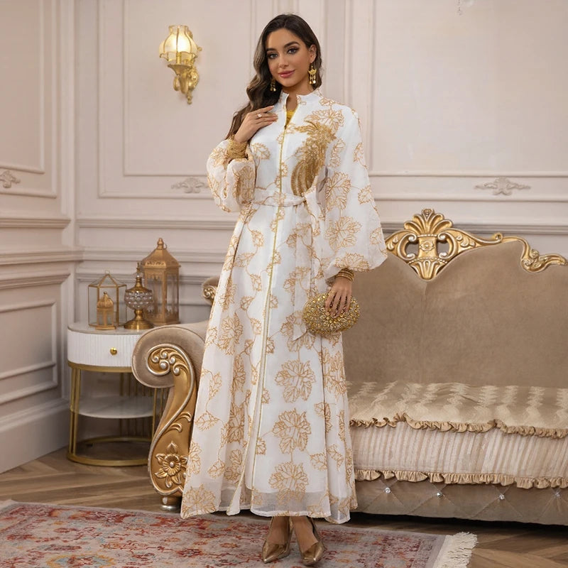 Muslim Women Hijab Dress Set Ramadan Jilbab Prayer Garment Abaya Long Khimar Arab Gown Abayas Sets Islamic Clothes Robe