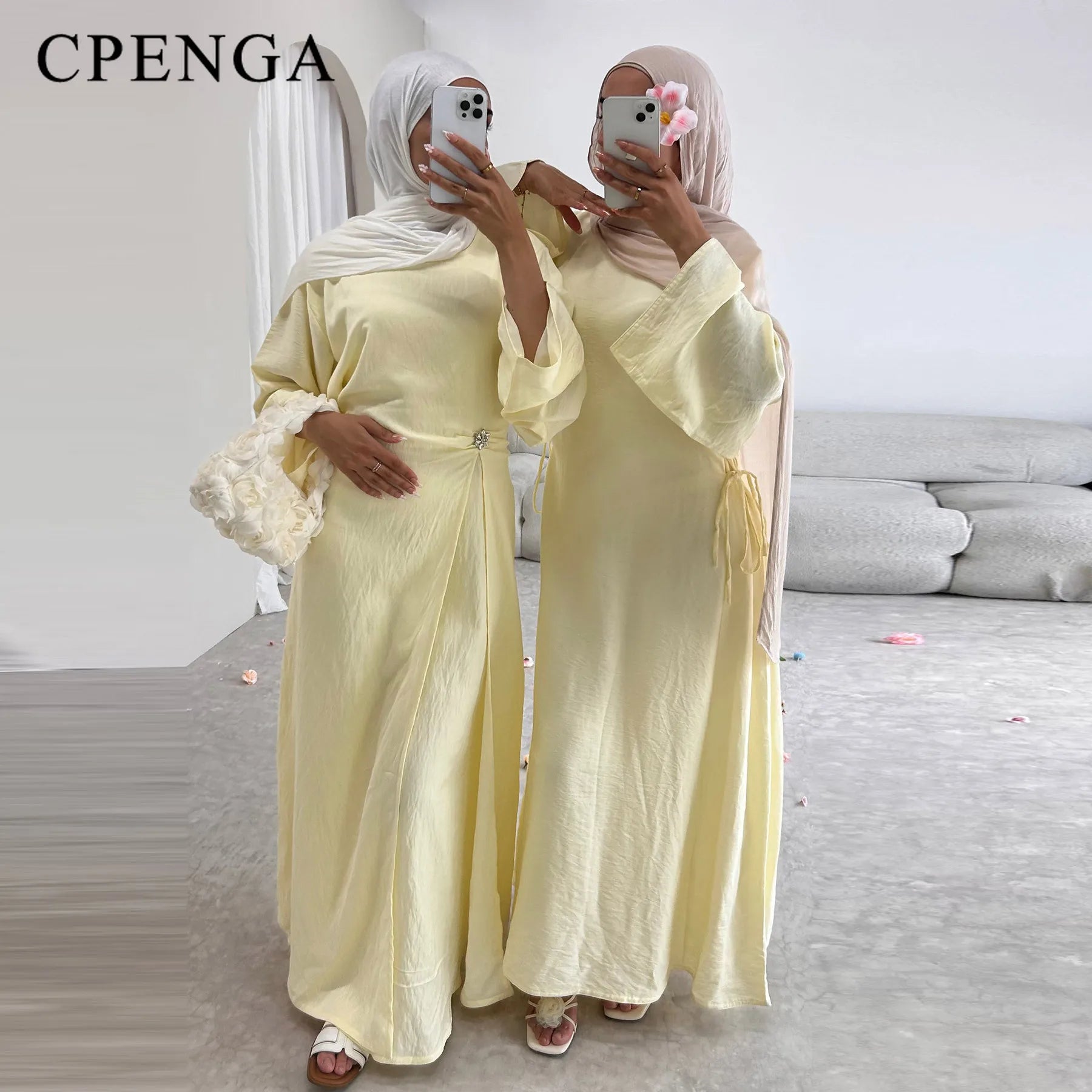 Arabic Women Modest Muslim Dress Eid Dubai Plain Abaya Islamic Party Outfit 2025 Middle Eastern Holiday Clothing New Turkey Robe